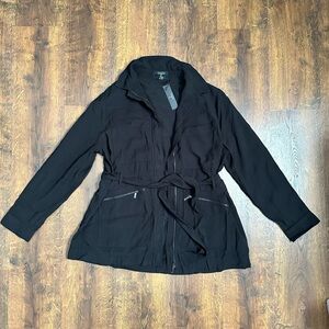 TAHARI Women’s Work / Utility Jacket Black Size 10